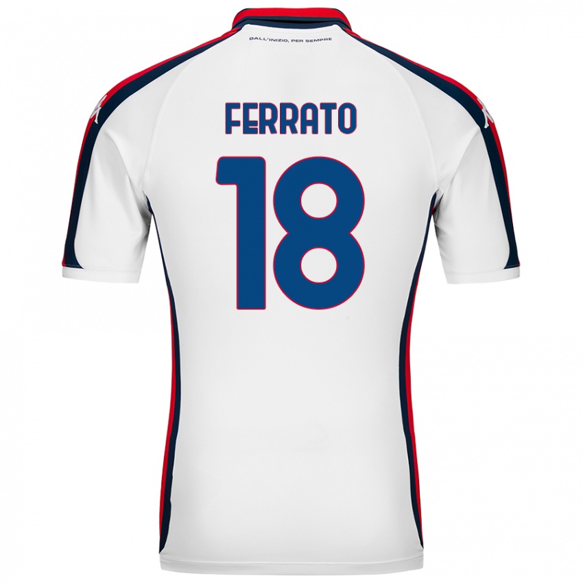 Hombre Camiseta Claudia Ferrato #18 Blanco 2ª Equipación 2024/25 La Camisa Argentina