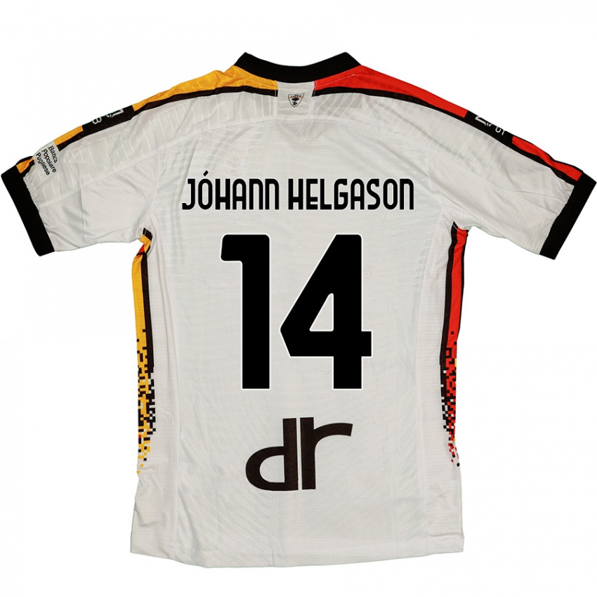 Hombre Camiseta Thórir Jóhann Helgason #14 Blanco Negro 2ª Equipación 2024/25 La Camisa Argentina