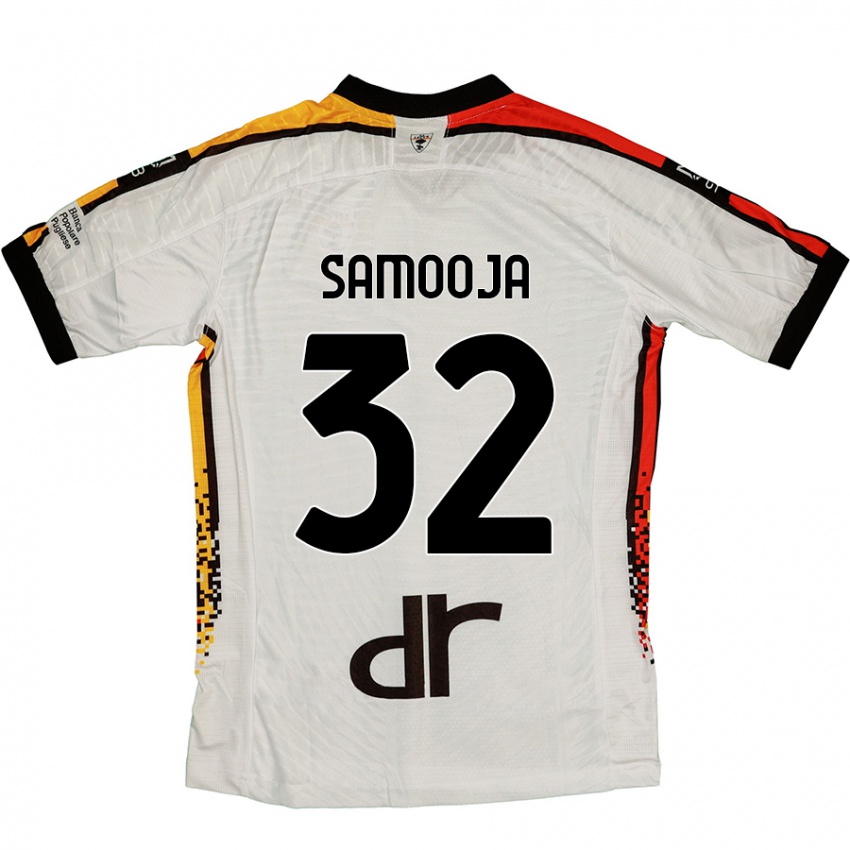 Hombre Camiseta Jasper Samooja #32 Blanco Negro 2ª Equipación 2024/25 La Camisa Argentina