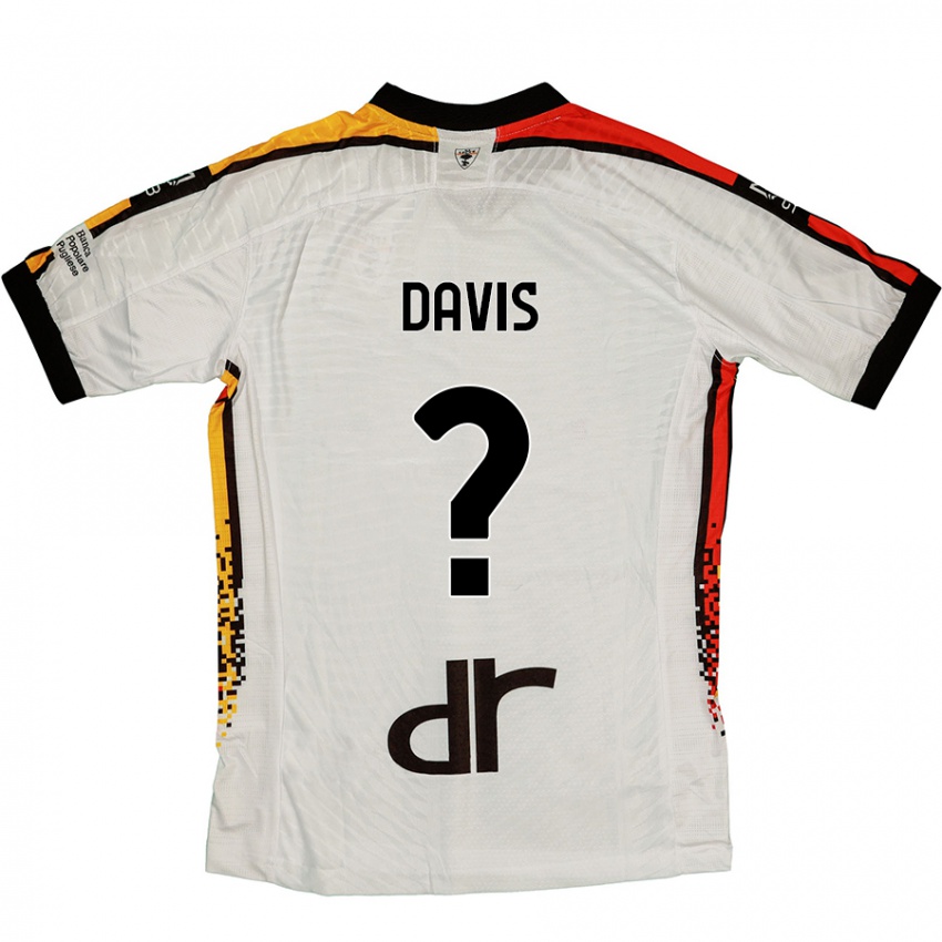 Hombre Camiseta Sammi Davis #0 Blanco Negro 2ª Equipación 2024/25 La Camisa Argentina