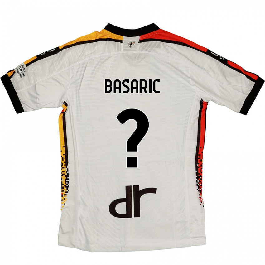 Hombre Camiseta Ben Basaric #0 Blanco Negro 2ª Equipación 2024/25 La Camisa Argentina