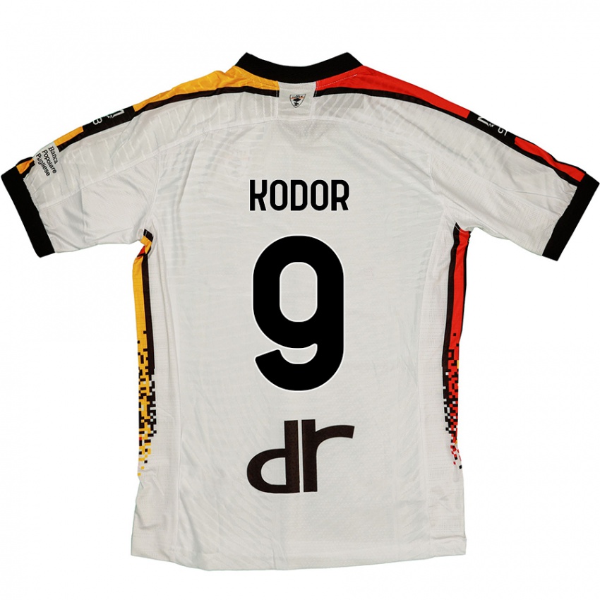 Hombre Camiseta Jason Kodor #9 Blanco Negro 2ª Equipación 2024/25 La Camisa Argentina