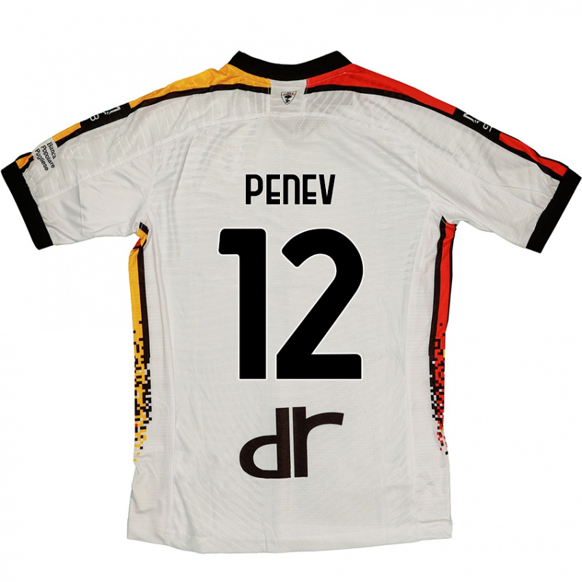 Hombre Camiseta Plamen Penev #12 Blanco Negro 2ª Equipación 2024/25 La Camisa Argentina