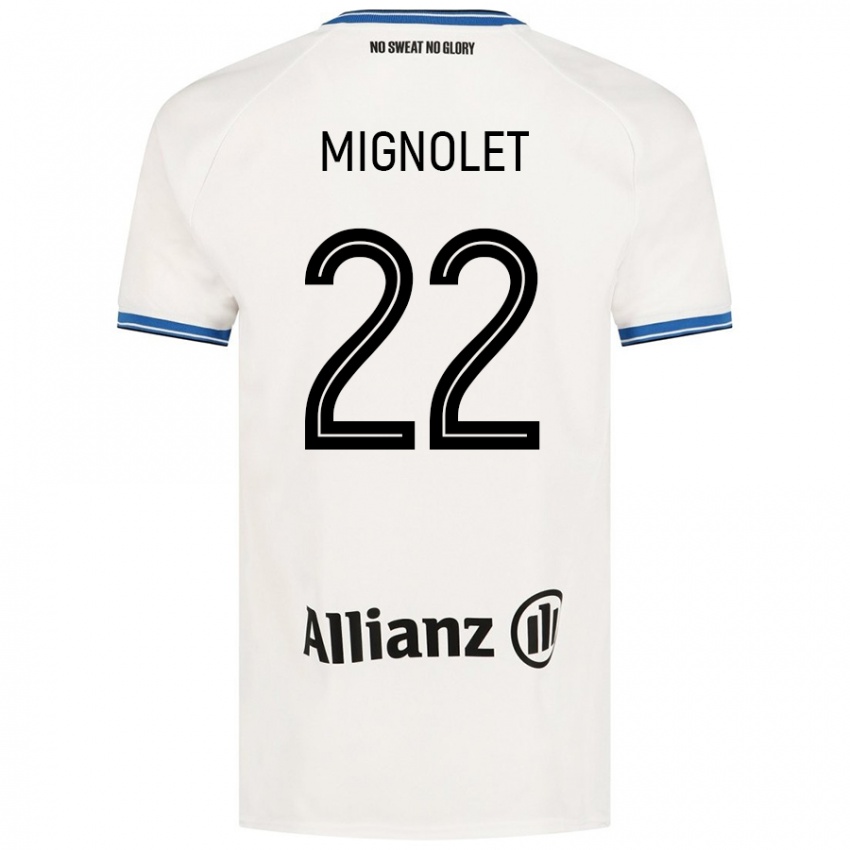 Hombre Camiseta Simon Mignolet #22 Blanco 2ª Equipación 2024/25 La Camisa Argentina