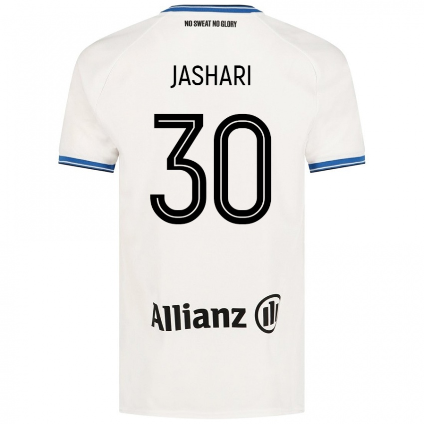 Hombre Camiseta Ardon Jashari #30 Blanco 2ª Equipación 2024/25 La Camisa Argentina