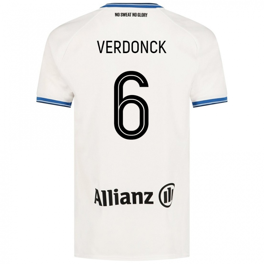 Hombre Camiseta Saar Verdonck #6 Blanco 2ª Equipación 2024/25 La Camisa Argentina