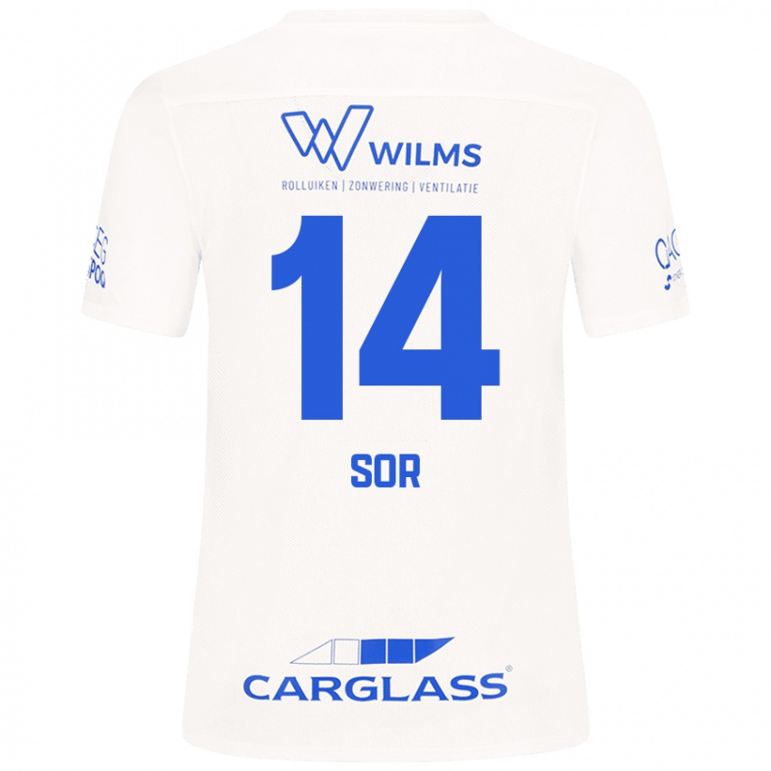 Hombre Camiseta Yira Sor #14 Blanco 2ª Equipación 2024/25 La Camisa Argentina