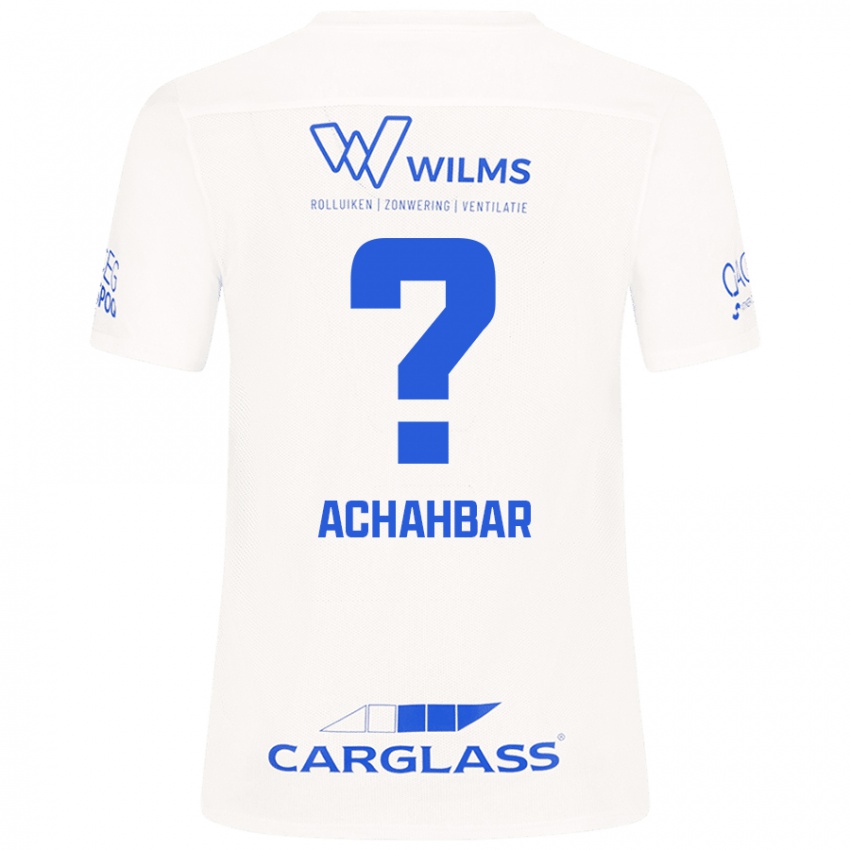 Hombre Camiseta Kiyan Achahbar #0 Blanco 2ª Equipación 2024/25 La Camisa Argentina