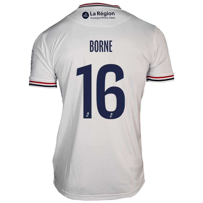 Hombre Camiseta Théo Borne #16 Blanco 2ª Equipación 2024/25 La Camisa Argentina