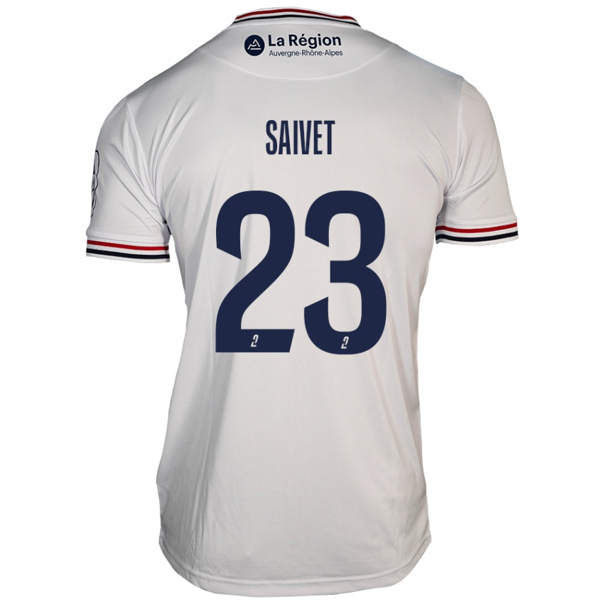 Hombre Camiseta Henri Saivet #23 Blanco 2ª Equipación 2024/25 La Camisa Argentina