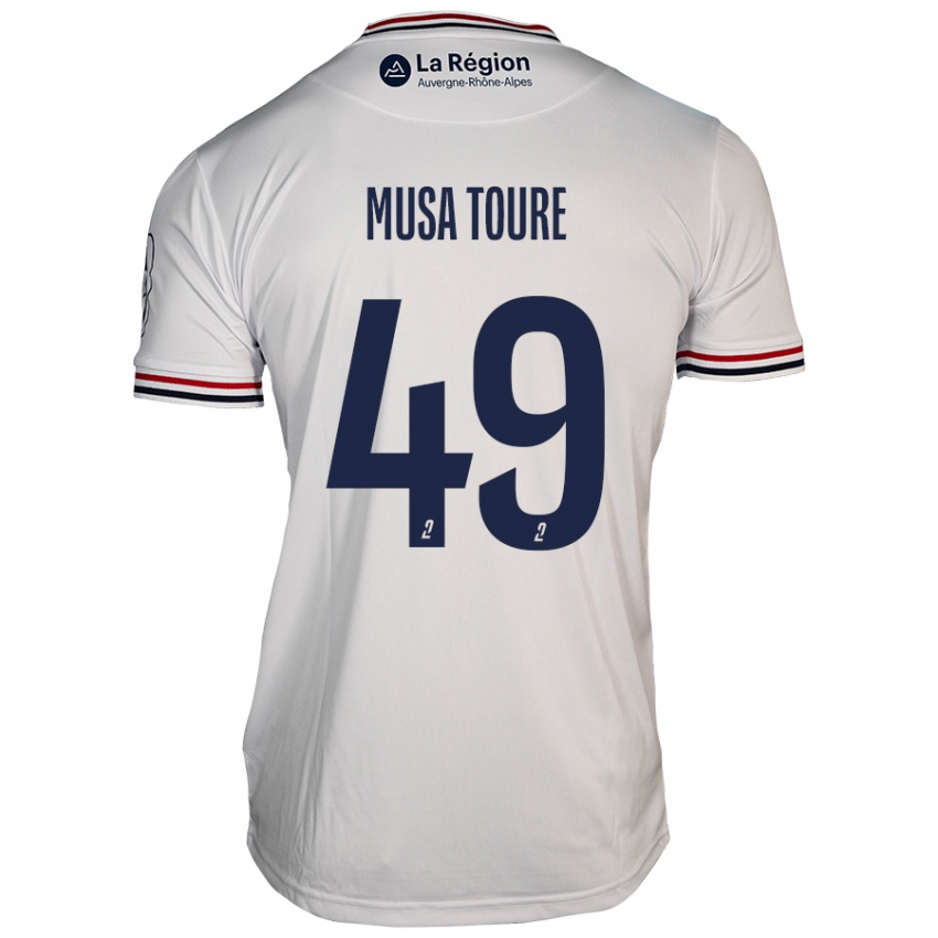 Hombre Camiseta Musa Toure #49 Blanco 2ª Equipación 2024/25 La Camisa Argentina