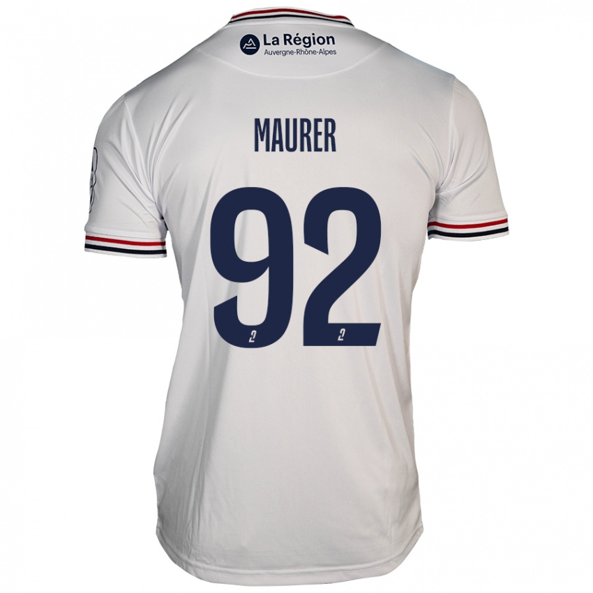 Hombre Camiseta Aïman Maurer #92 Blanco 2ª Equipación 2024/25 La Camisa Argentina