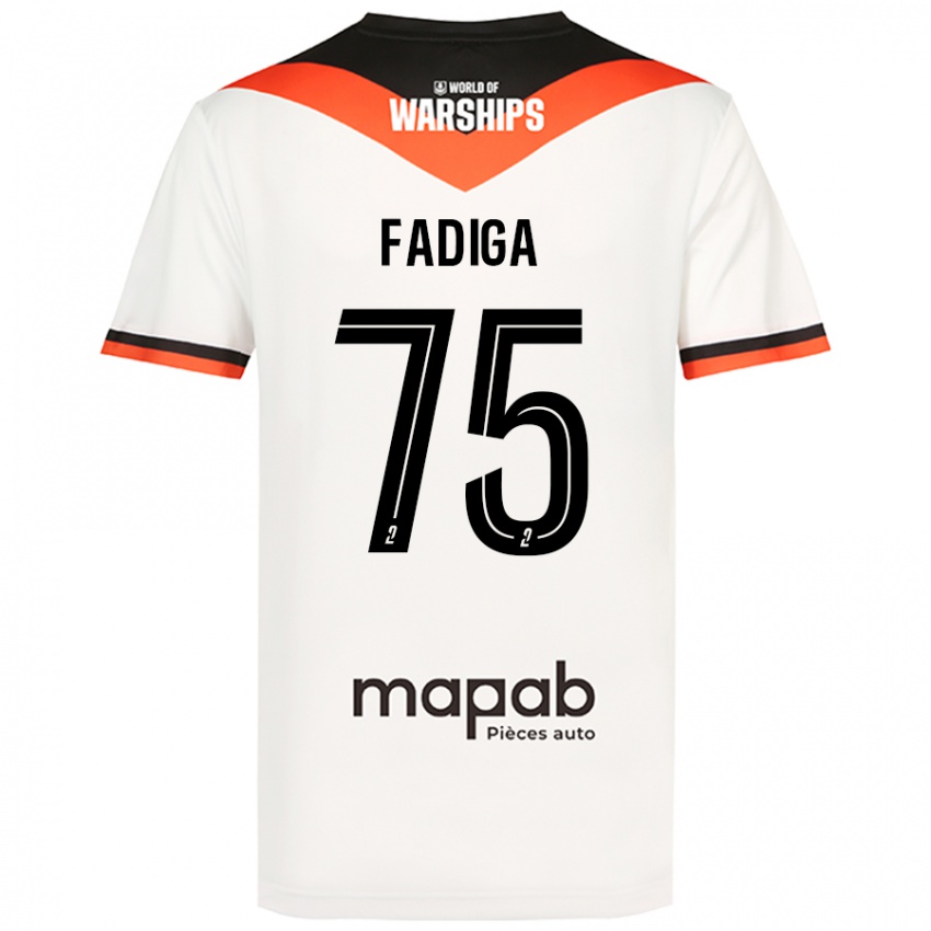 Hombre Camiseta Bandiougou Fadiga #75 Blanco 2ª Equipación 2024/25 La Camisa Argentina