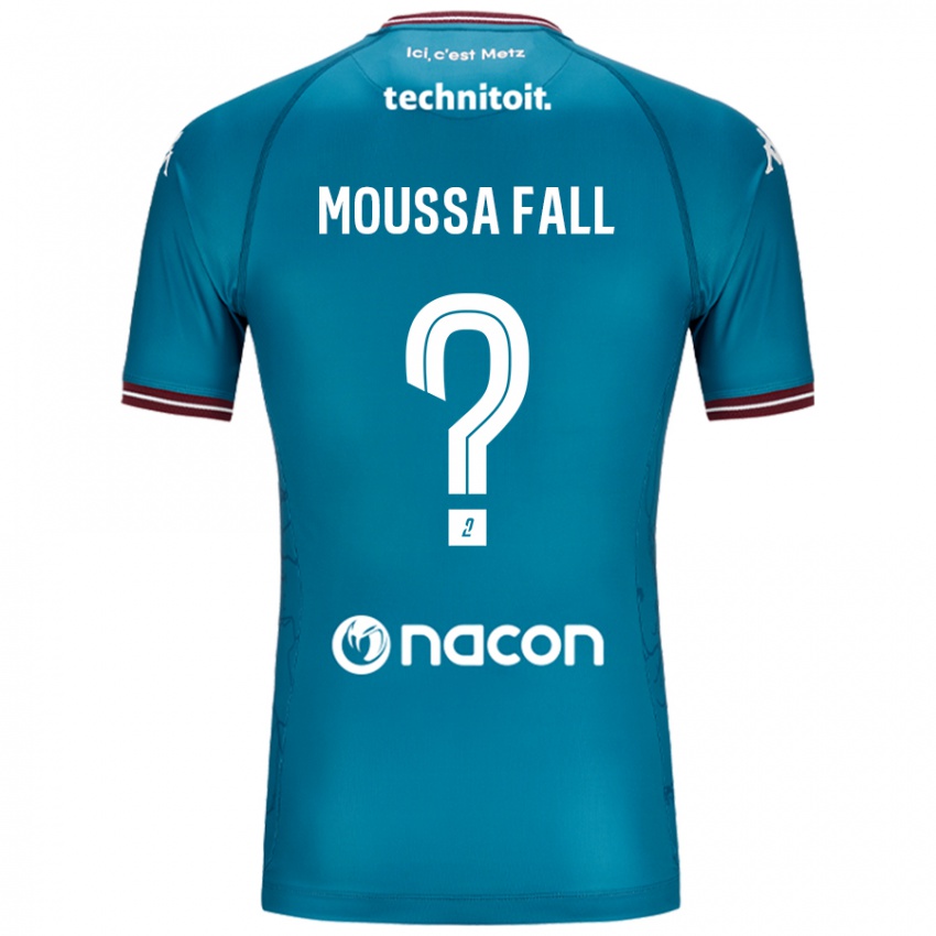 Hombre Camiseta Pape Moussa Fall #0 Azul Petróleo 2ª Equipación 2024/25 La Camisa Argentina