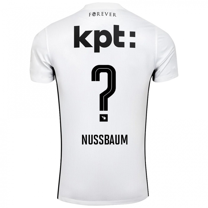 Hombre Camiseta Ramon Nussbaum #0 Blanco Negro 2ª Equipación 2024/25 La Camisa Argentina