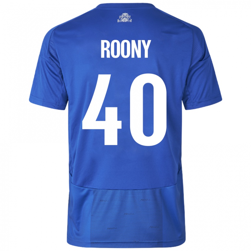 Hombre Camiseta Roony Bardghji #40 Blanco Azul 2ª Equipación 2024/25 La Camisa Argentina