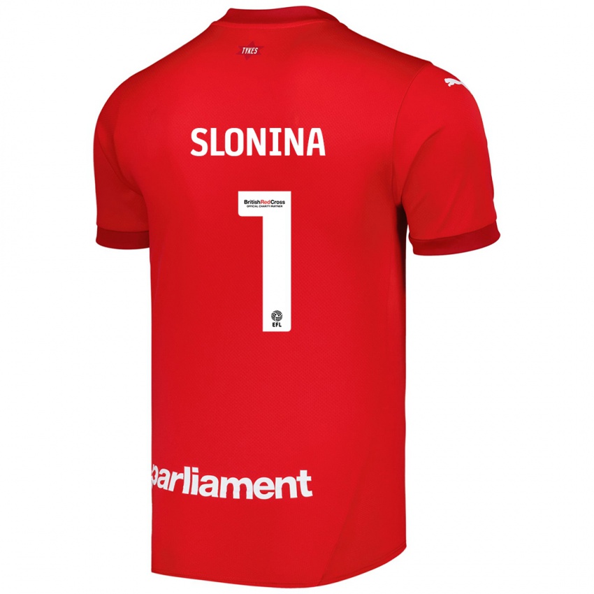 Mujer Camiseta Gabriel Slonina #1 Rojo 1ª Equipación 2024/25 La Camisa Argentina