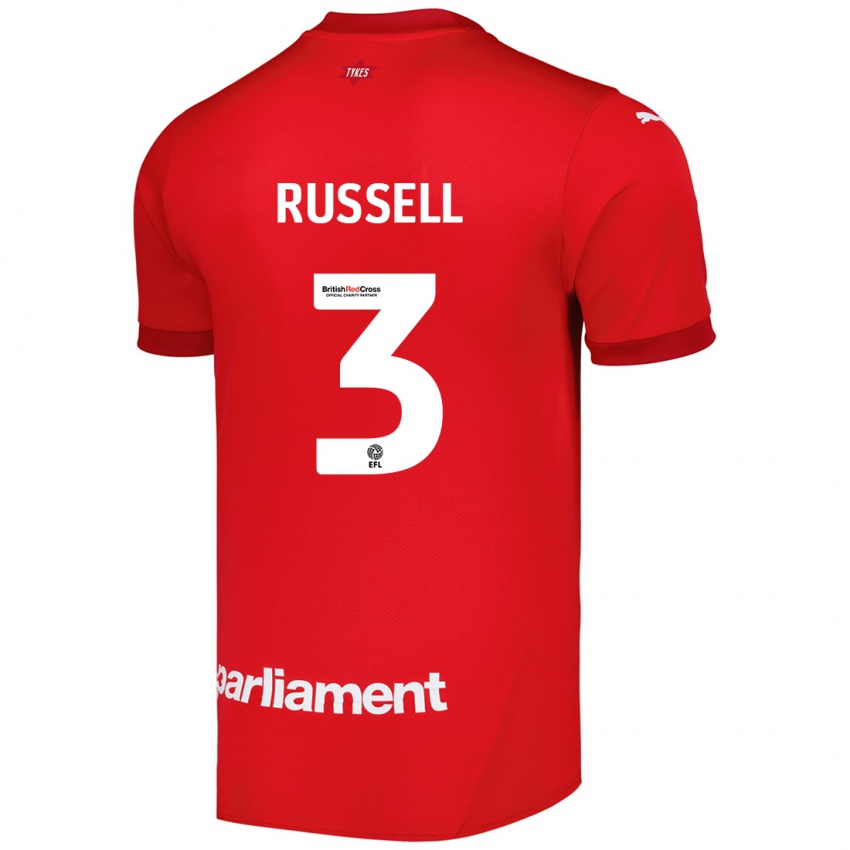 Mujer Camiseta Jon Russell #3 Rojo 1ª Equipación 2024/25 La Camisa Argentina