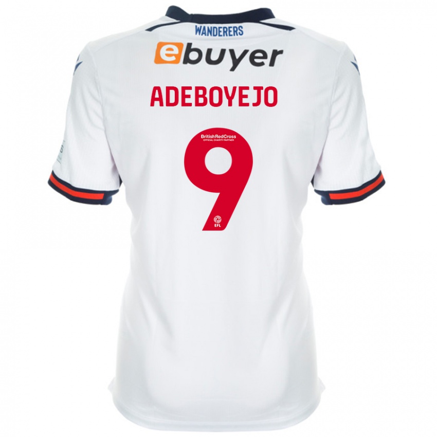 Mujer Camiseta Victor Adeboyejo #9 Blanco 1ª Equipación 2024/25 La Camisa Argentina