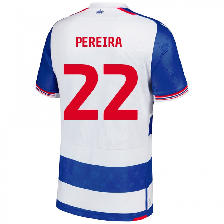 Mujer Camiseta Joel Pereira #22 Azul Blanco 1ª Equipación 2024/25 La Camisa Argentina