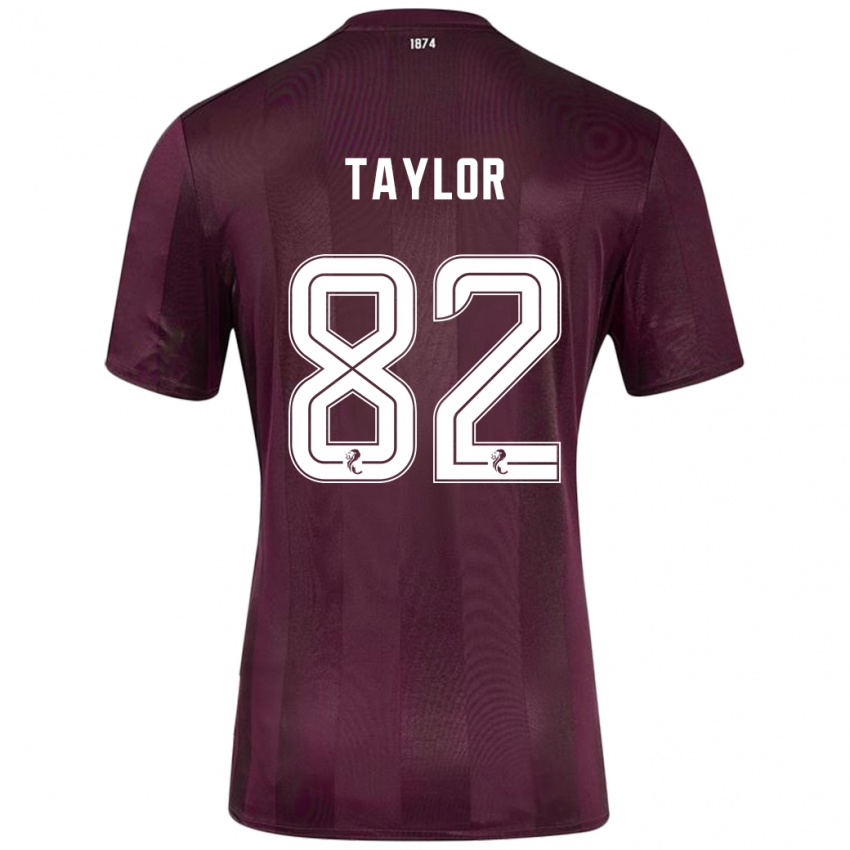 Mujer Camiseta Gerald Taylor #82 Borgoña 1ª Equipación 2024/25 La Camisa Argentina