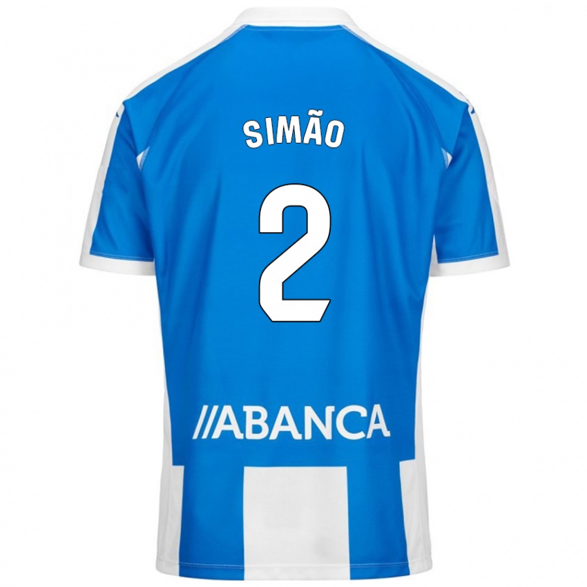 Mujer Camiseta Iano Simão #2 Azul Blanco 1ª Equipación 2024/25 La Camisa Argentina