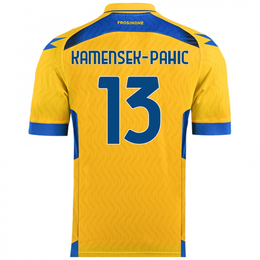 Mujer Camiseta Matjaz Kamensek-Pahic #13 Amarillo 1ª Equipación 2024/25 La Camisa Argentina