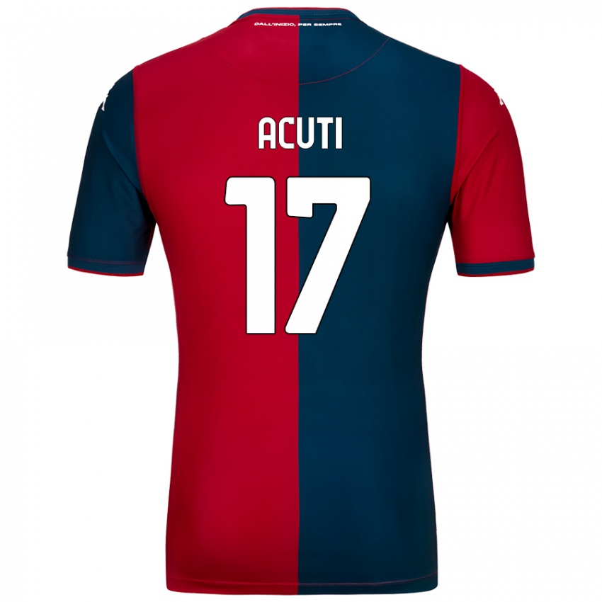 Mujer Camiseta Arianna Acuti #17 Rojo Azul Oscuro 1ª Equipación 2024/25 La Camisa Argentina