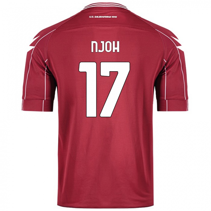 Mujer Camiseta Lilian Njoh #17 Borgoña 1ª Equipación 2024/25 La Camisa Argentina