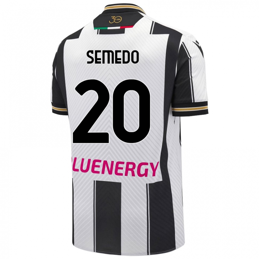 Mujer Camiseta Vivaldo Semedo #20 Blanco Negro 1ª Equipación 2024/25 La Camisa Argentina