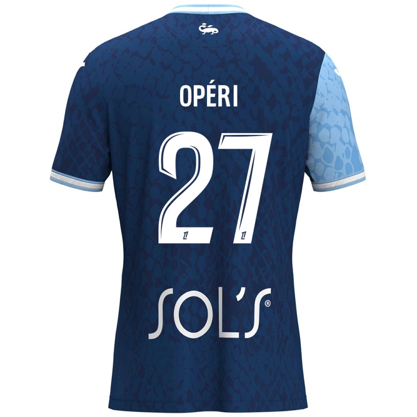 Mujer Camiseta Christopher Operi #27 Azul Cielo Azul Oscuro 1ª Equipación 2024/25 La Camisa Argentina