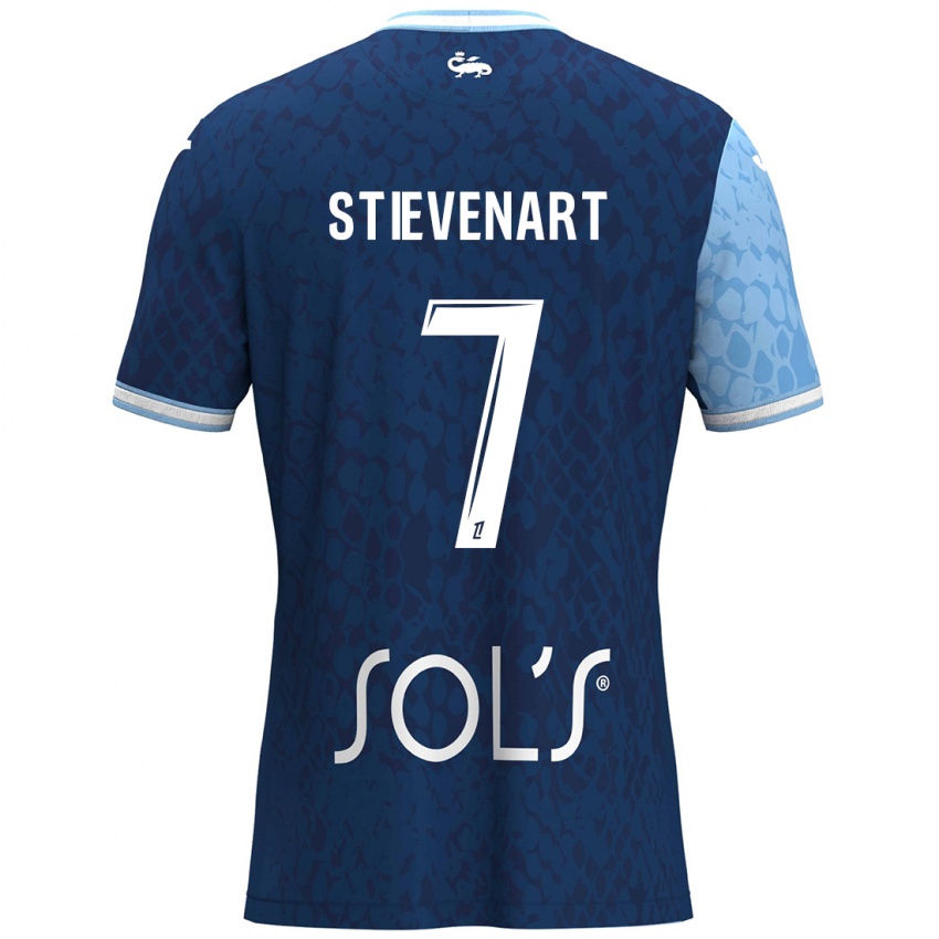 Mujer Camiseta Zoé Stievenart #7 Azul Cielo Azul Oscuro 1ª Equipación 2024/25 La Camisa Argentina