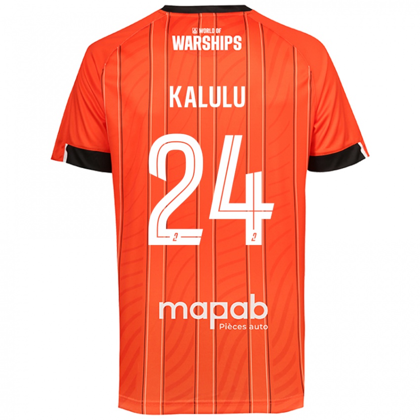 Mujer Camiseta Gédéon Kalulu #24 Naranja 1ª Equipación 2024/25 La Camisa Argentina