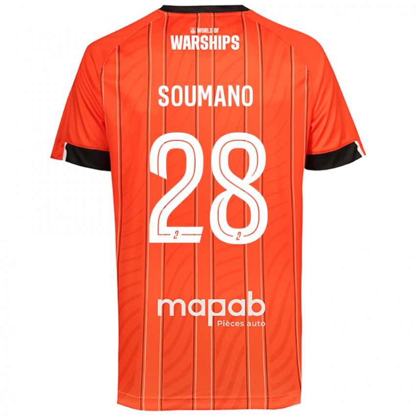 Mujer Camiseta Sambou Soumano #28 Naranja 1ª Equipación 2024/25 La Camisa Argentina