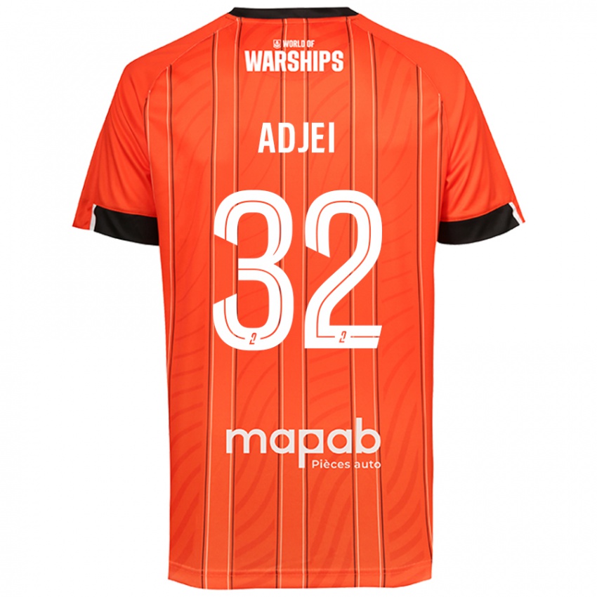 Mujer Camiseta Nathaniel Adjei #32 Naranja 1ª Equipación 2024/25 La Camisa Argentina