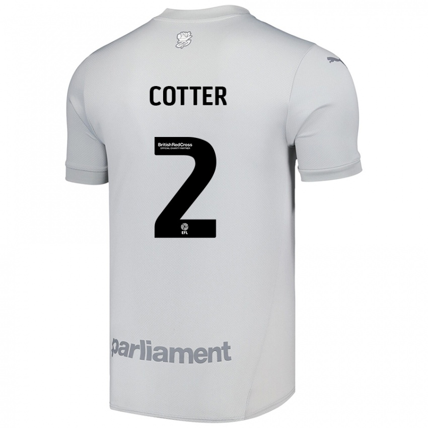 Mujer Camiseta Barry Cotter #2 Gris Plata 2ª Equipación 2024/25 La Camisa Argentina