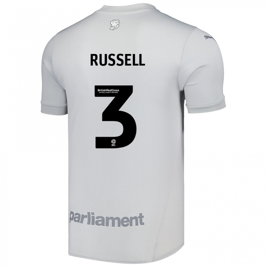 Mujer Camiseta Jon Russell #3 Gris Plata 2ª Equipación 2024/25 La Camisa Argentina