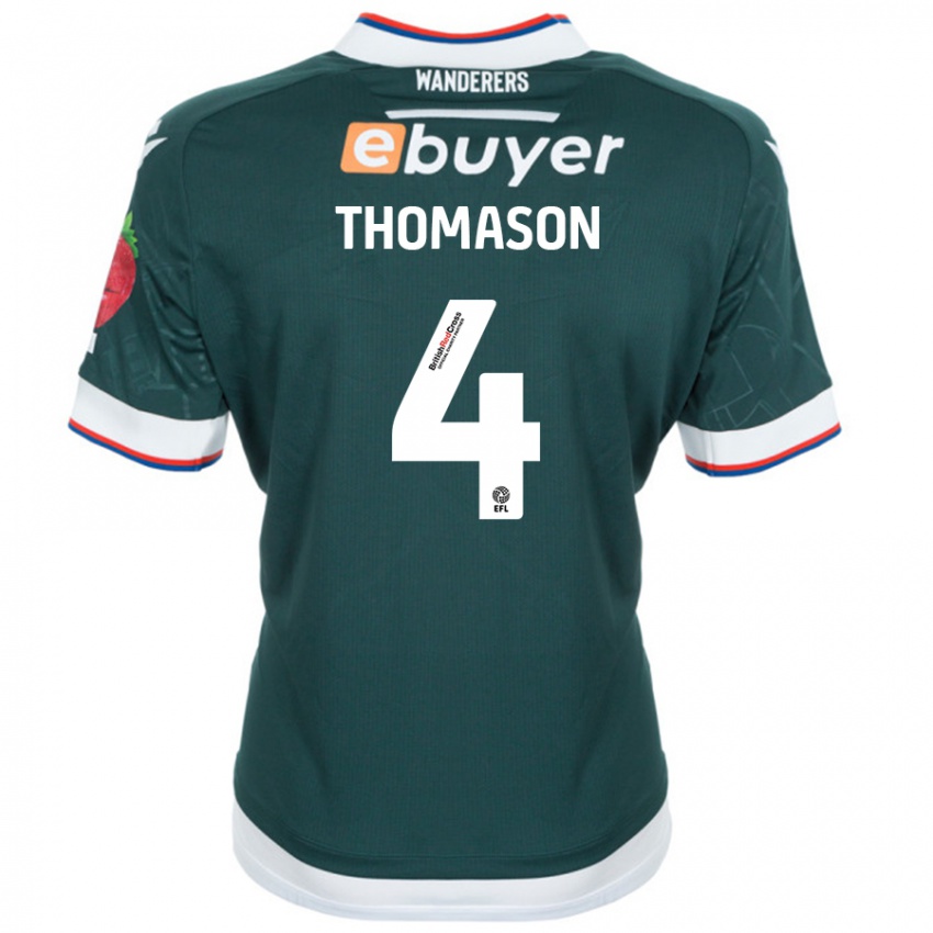 Mujer Camiseta George Thomason #4 Verde Oscuro 2ª Equipación 2024/25 La Camisa Argentina