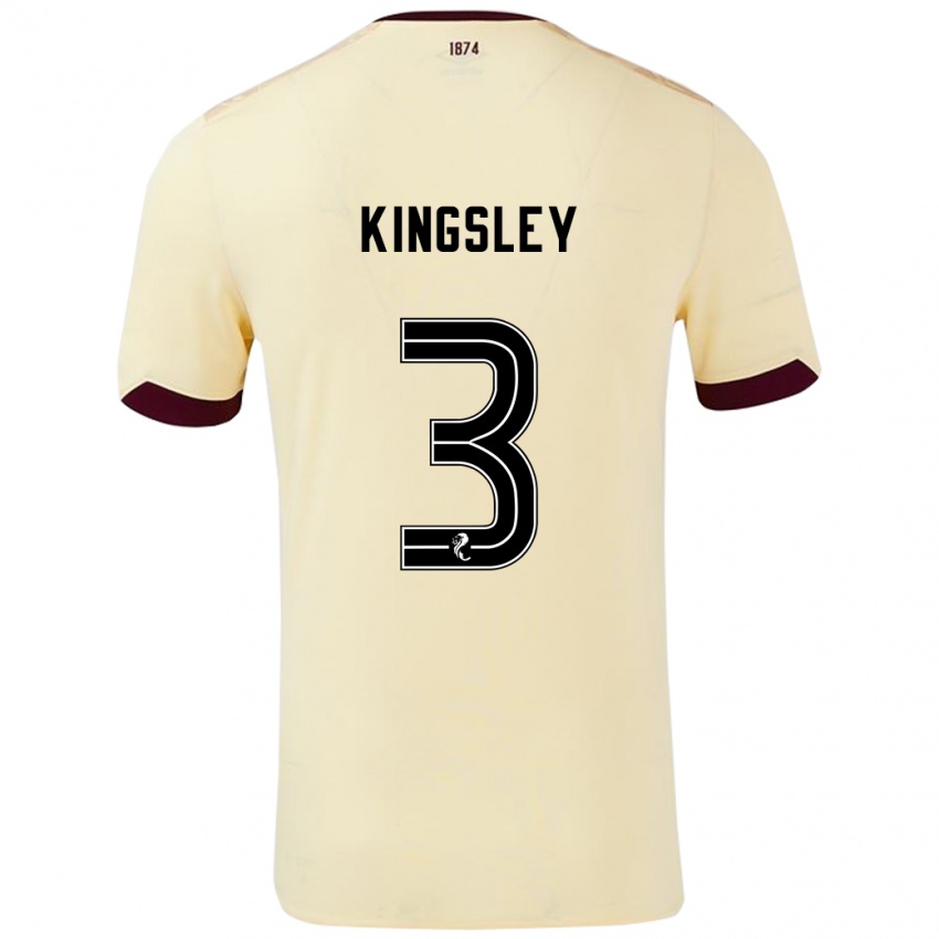 Mujer Camiseta Stephen Kingsley #3 Crema Burdeos 2ª Equipación 2024/25 La Camisa Argentina