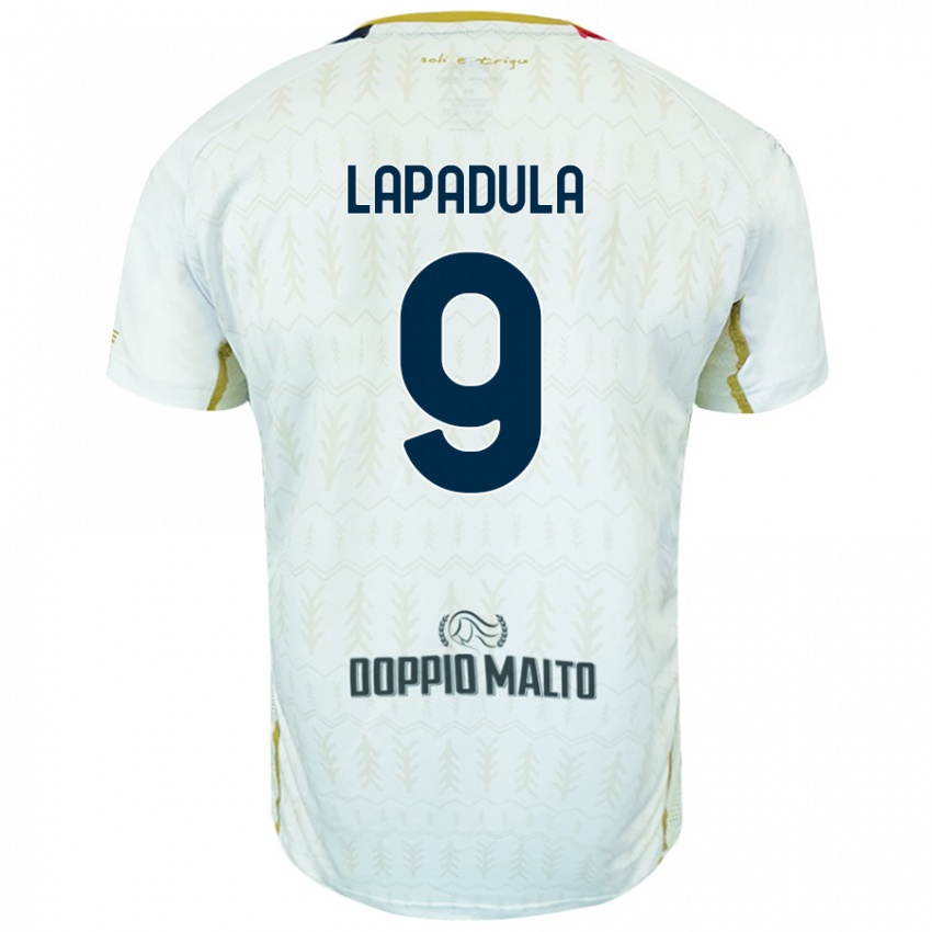 Mujer Camiseta Gianluca Lapadula #9 Blanco 2ª Equipación 2024/25 La Camisa Argentina