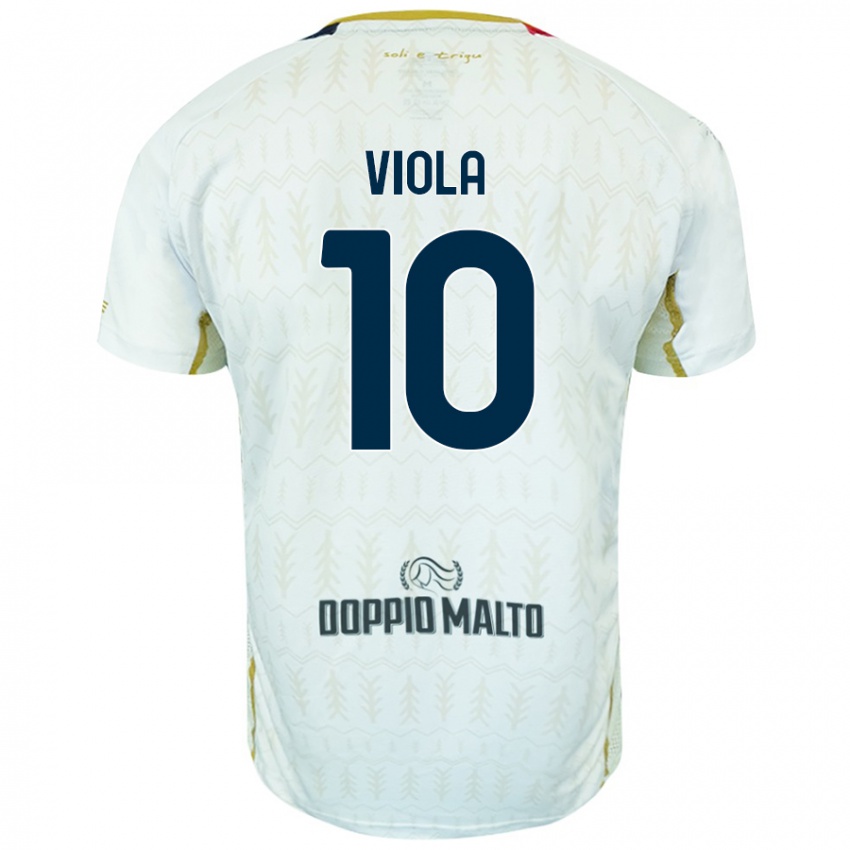 Mujer Camiseta Nicolas Viola #10 Blanco 2ª Equipación 2024/25 La Camisa Argentina