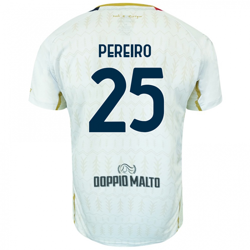 Mujer Camiseta Gastón Pereiro #25 Blanco 2ª Equipación 2024/25 La Camisa Argentina