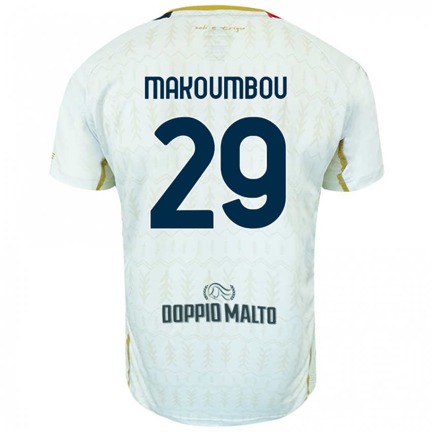 Mujer Camiseta Antoine Makoumbou #29 Blanco 2ª Equipación 2024/25 La Camisa Argentina