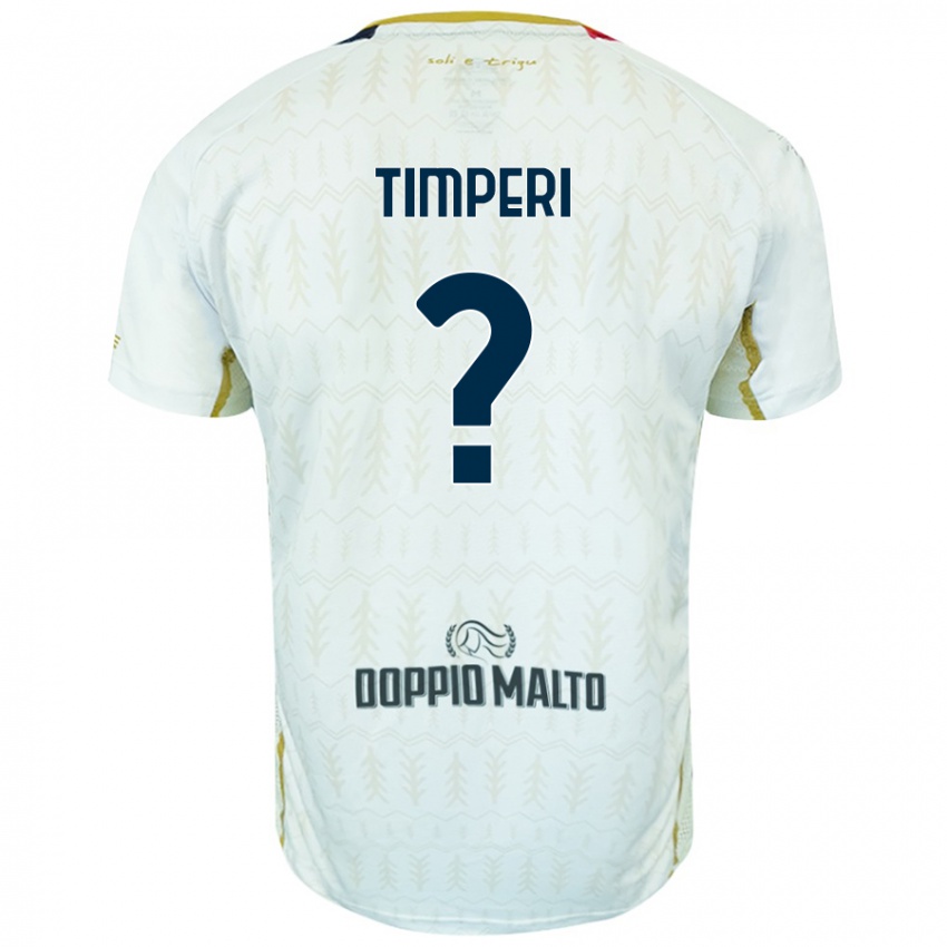 Mujer Camiseta Giordano Timperi #0 Blanco 2ª Equipación 2024/25 La Camisa Argentina