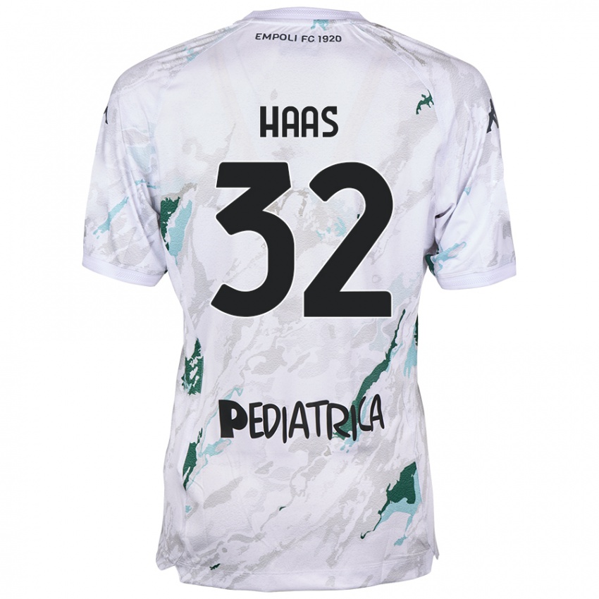 Mujer Camiseta Nicolas Haas #32 Gris 2ª Equipación 2024/25 La Camisa Argentina