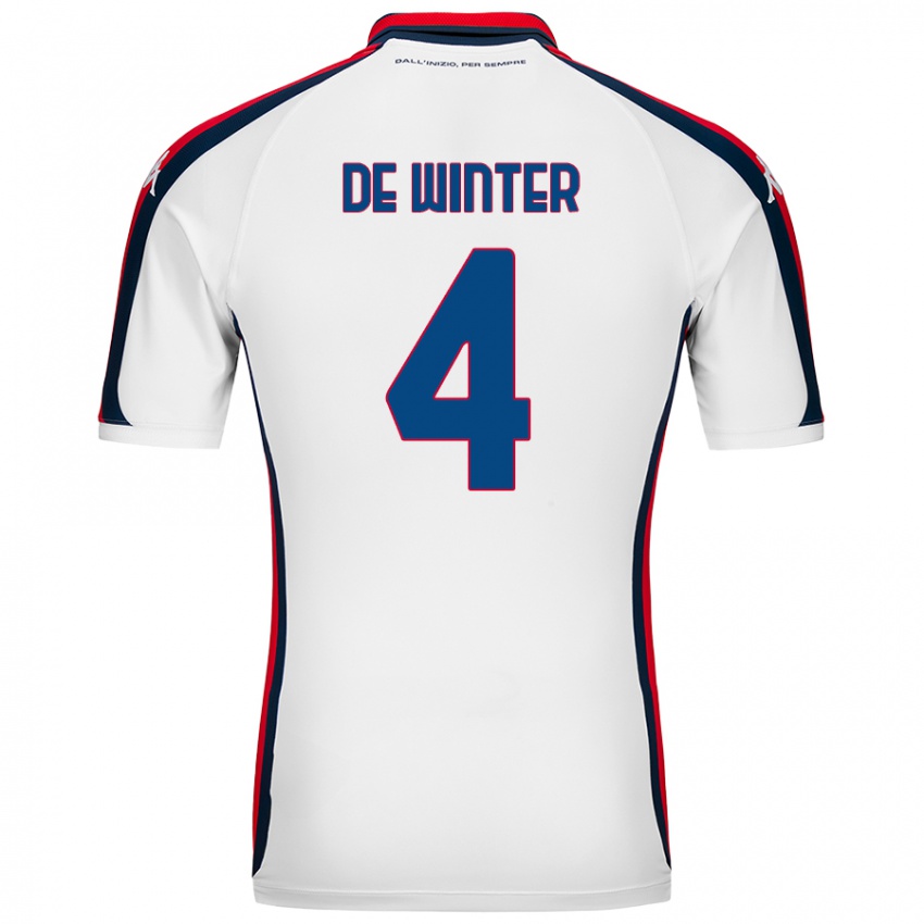 Mujer Camiseta Koni De Winter #4 Blanco 2ª Equipación 2024/25 La Camisa Argentina