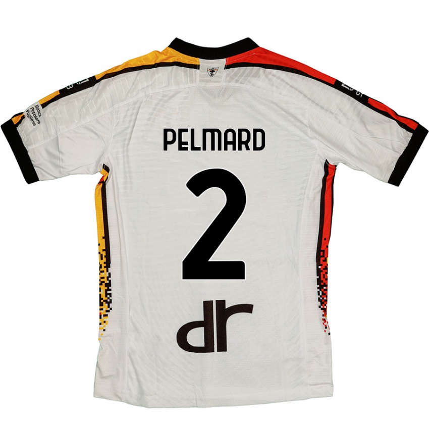 Mujer Camiseta Andy Pelmard #2 Blanco Negro 2ª Equipación 2024/25 La Camisa Argentina