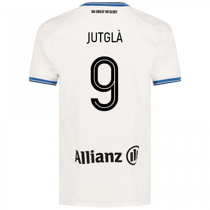 Mujer Camiseta Ferran Jutglà #9 Blanco 2ª Equipación 2024/25 La Camisa Argentina