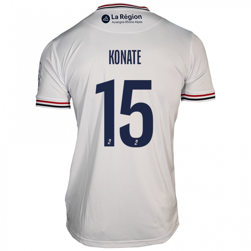 Mujer Camiseta Cheick Oumar Konaté #15 Blanco 2ª Equipación 2024/25 La Camisa Argentina