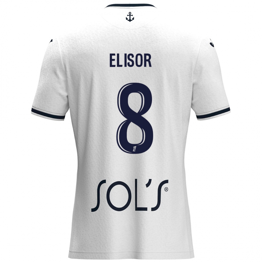 Mujer Camiseta Salomé Elisor #8 Blanco Azul Oscuro 2ª Equipación 2024/25 La Camisa Argentina